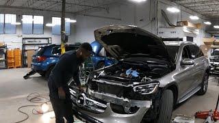 DIY 2020 Benz GLC 300 how to take the front bumper and headlight off