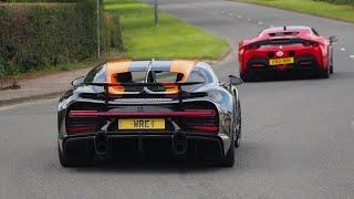 Hypercars leaving a car meet 2024 (Chiron SS, Agera RST, Zonda, Valkyrie x2, Senna GTR, ONE77…)