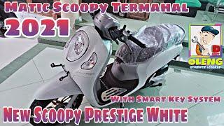 NEW SCOOPY PRESTIGE WHITE || New Scoopy 2021 || With Smart Key System || Matic Scoopy TERMAHAL 2021