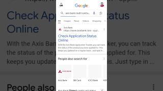How to check axis bank credit card application status #creditcard #axisbank