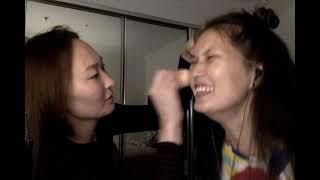 ASMR with BFF in Mongolian (She did makeup for me...)