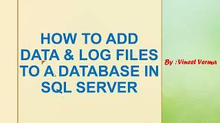 How to add Secondary Data Files | SQL Server