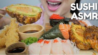 SUSHI ASMR *Volcano Avocado, Tuna Belly Sashimi, Salmon Cone with Nigiri and Deep Fried Tempura |N.E