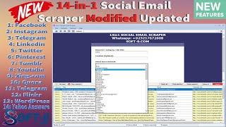 14-in-1 Social Email Scraper | Modified Updated SOCIAL EMAIL Extractor