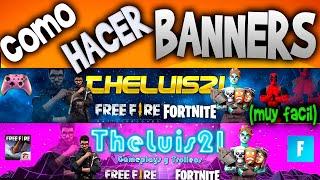 COMO HACER un BANNER para YouTube EN PC sin PROGRAMAS 2024 (muy facil) 