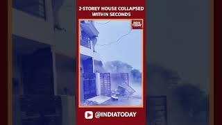 Video: A Two-Storey House Collapsed Within Seconds Amid Heavy Rainfall In Punjab's Mohali District