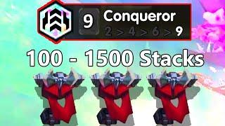 Full 100 - 1500 Stacks Cash out !? ft. 9 Conqueror | TFT Set 13