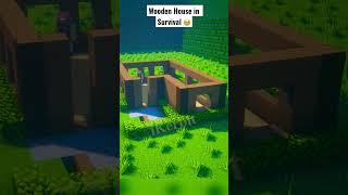 Minecraft Holzhaus zum überleben  Krass oder ? #minecraft #mincrafthouse #short #shorts