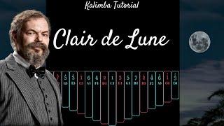 【EASY Kalimba Tutorial】 Clair de Lune by Claude Debussy
