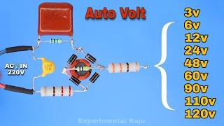 Auto Volt Convert #220v AC to 3/6/12/24/48/90/110/120v DC led Drive Circuit without transforter.