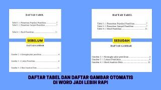 Cara Merapikan Daftar Tabel dan Daftar Gambar Otomatis di Word dengan Mudah