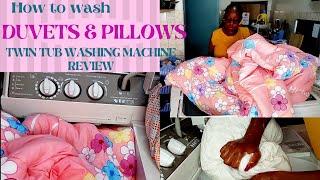 HOW TO WASH DUVETS & PILLOWS// ARMCO TWIN TUB SEMI AUTOMATIC WASHING MACHINE REVIEW