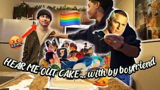 HEAR ME OUT CAKE...WITH MY BOYFRIEND (HE GOT SO MAD) (GAY COUPLE) + 100K SUBSCRIBERS!