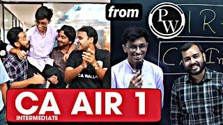 AIR 1 - CA Intermediate || History CREATED in the world of CA || CA Topper from PW