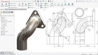 SolidWorks Tutorial for beginners Project Curve Exercise 44