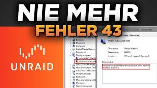 Unraid: Fehler 43 beheben - GPU Passthrough FIX | Nvidia Sperre aushebeln!