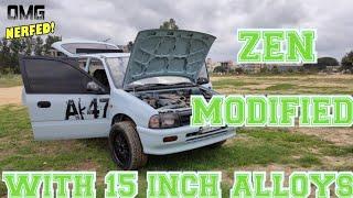 SUZUKI ZEN MODIFIED WITH HUGE 15 INCH ALLOYS | SHORT HEADERS | FOR SALE | TYPE 1 ZEN | 1997 MODEL