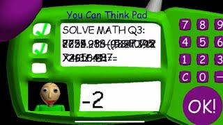 What Happens If You Type -2 Into The 3rd Question | Baldi's Basics