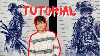 Ball pen anime sketching tutorial | Ganesh Shimpi |