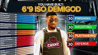 NEW "6'9 ISO DEMIGOD" REBIRTH BUILD can do EVERYTHING on NBA 2K23! BEST BUILD + BEST BADGES 2K23!