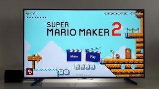 Super Mario Maker 2 Nintendo Switch dock gameplay | 4K HDR10+ Samsung 55NU7093 138cm