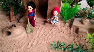 Barbie Doll All Day Routine l Mini Doll Routine in Indian Village#Barbiedoll#Routine