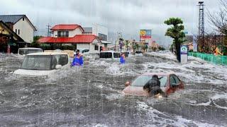 Today in Japan! Heavy rain turns the streets into oceans, houses are submerged in Matsuyama