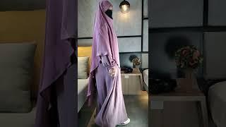 Muslima Niqabi Jilbabi Khimar Diamond Curved Shape Mauve (Long) - ITADASHI 2020