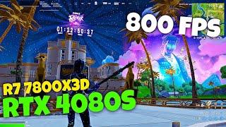 Fortnite Chapter 2 Remix | RTX 4080 Super + Ryzen 7 7800X3D (1080p, Performance mode, Low Meshes)