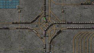 Factorio - Satisfying Train Intersections