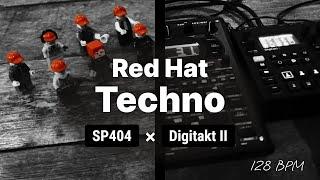 Red Hat Techno With Dancing Legos | SP404 × Digitakt II | 128 BPM | 4K | 2024