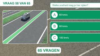  Compleet CBR Auto Theorie Examen Oefenen: Daag jezelf uit met 65 Vragen!  2024