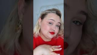 Do you like this makeup combo?️#redlips #makeuptutorial #plussizeblogger #youtubeshorts #makeup