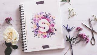 Watercolor Floral Letter | Personalized Art for Beginners