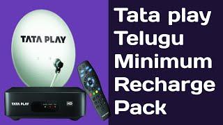 Tata play Telugu Minimum Recharge Pack // Tata play Telugu Minimum Recharge plan