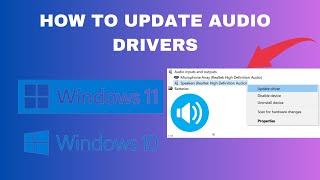 How to update Audio Drivers on Windows 10/11 | Update Realtek HD Audio Driver!