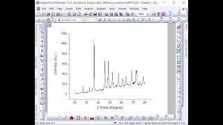 8. Origin Lab (base line correction of XRD)