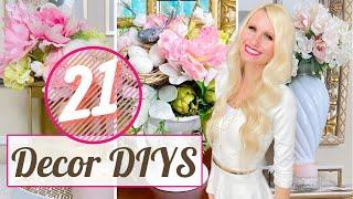 21 HIGH END HOME DECOR DIYS! AFFORDABLE DUPES +TRASH TO TREASURE + THRIFT FLIPS!