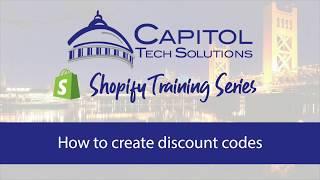 How to create discount codes in Shopify