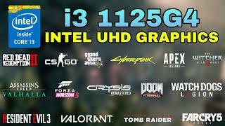 (i3-1125G4) Intel UHD Graphics Xe G4 48EUs Gaming Test ! 2022