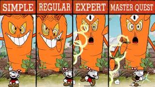 Cuphead: No Hit / Difficulty Comparison / The Root Pack / Master Quest (01)
