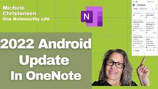 OneNote for Android Phone - big update to the app! | OneNote mobile | Quick Capture