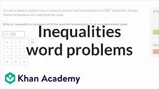 How to describe real-world situations with inequalities | 6th grade | Khan Academy