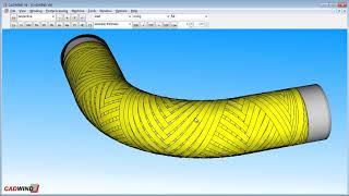 CADWIND Filament Winding Software: filament winding of an elbow