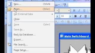 Microsoft Office Access 2003 Open an Access database