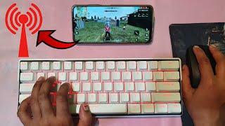 wireless setup keyboard mouse in mobile free fire || bluetooth keyboard mouse in mobile free fire