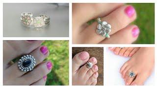 daily wear silver toe ring designs 2022|| light weight silver toe ring 100+ designs