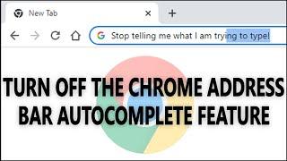 Prevent Google Chrome from Automatically Completing Searches in the Address Bar