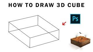 How To Draw 3D Cube In Photoshop | Adobe Photoshop | Photoshop Tutorial