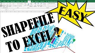 Convert Shapefile Data to Shape in Excel ( No Coding) #ArcgisExcel #gis